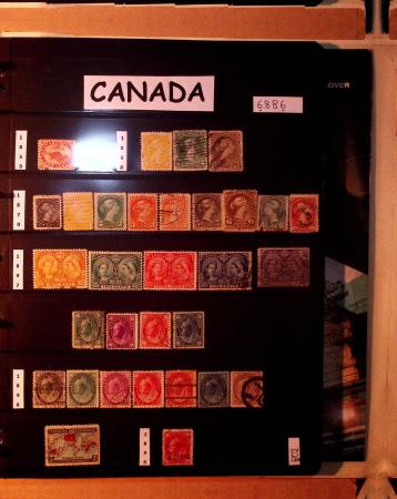 1880-1960, Collection du monde avec des timbres anciens
