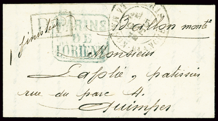 Cachet bleu MARINS DE LORIENT + PP encadré + càd Paris