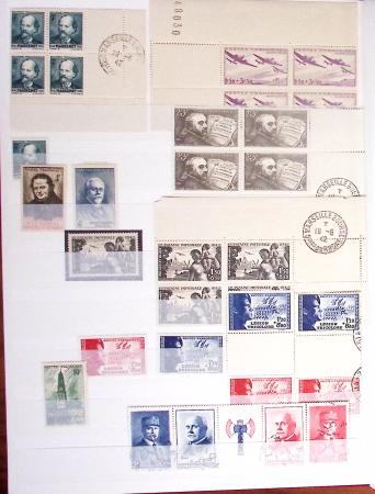 1849-1986, Collection en 3 classeurs, riche en classiques