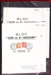 1944-45, Classeur comprenant 8 blocs avec affranchissements