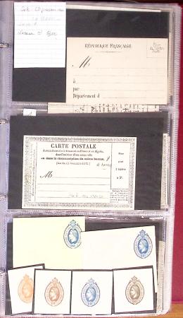 1872-1896, Classeur avec collection avancée CP, entiers,