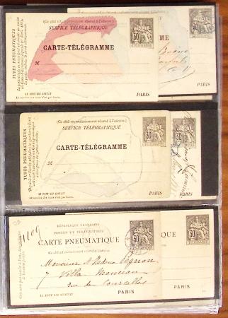 1880-1960, Collection en un classeur de cartes télégramme