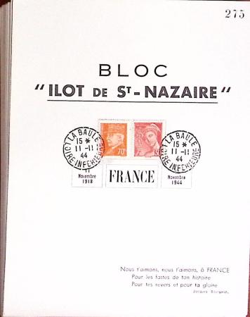 1944 Lot de 82 grands blocs-feuillets 20x13cm « Bloc