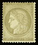 N°56 30c marron, variété impression dépouillée, neuf