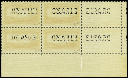 N°6d 1f50 carmin perforé EIPA 30 en bloc de 4 coin-daté