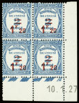 N°63/65 Recouvrement timbres de 1927 surchargés, en