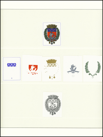 VIGNETTE N°BL1, BL8 à 13, Blason aux armoiries de Paris,