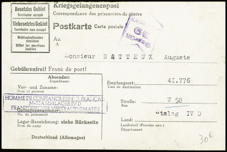14 plis divers 1939-1945 dont 2 cartes de priorité navale + 10 CP neuves pour l'érection du monument du Maréchal Leclerc (vers 1955). TB
