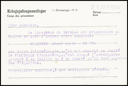 14 plis divers 1939-1945 dont 2 cartes de priorité navale + 10 CP neuves pour l'érection du monument du Maréchal Leclerc (vers 1955). TB