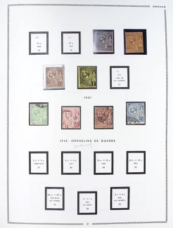 1885-1992, Deux collections de timbres neufs de Monaco,