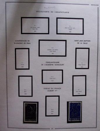 1885-1992, Deux collections de timbres neufs de Monaco,