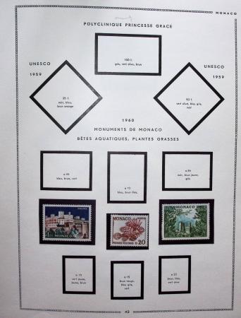 1885-1992, Deux collections de timbres neufs de Monaco,