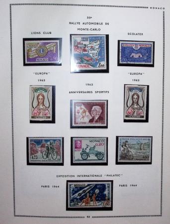 1885-1992, Deux collections de timbres neufs de Monaco,