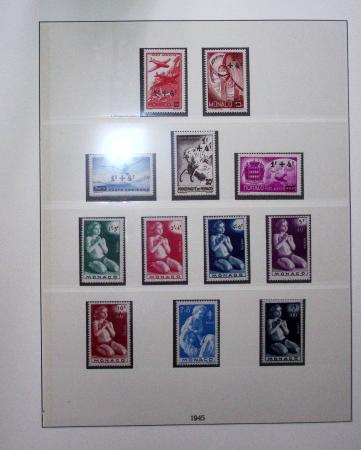 1885-1992, Deux collections de timbres neufs de Monaco,