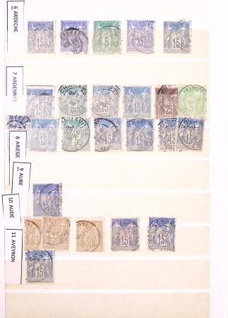 1849-1930, Très joli lot d'oblitérés de France, avec