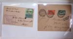 Lot varié de 64 premiers vols et lettres par avion de France et étranger dont carte postale de nouvel an Air France Chili France (dec 1933)
