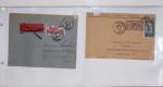 Lot varié de 64 premiers vols et lettres par avion de France et étranger dont carte postale de nouvel an Air France Chili France (dec 1933)