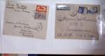 Lot varié de 64 premiers vols et lettres par avion de France et étranger dont carte postale de nouvel an Air France Chili France (dec 1933)