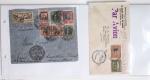 Lot varié de 64 premiers vols et lettres par avion de France et étranger dont carte postale de nouvel an Air France Chili France (dec 1933)