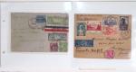 Lot varié de 64 premiers vols et lettres par avion de France et étranger dont carte postale de nouvel an Air France Chili France (dec 1933)