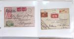 Lot varié de 64 premiers vols et lettres par avion de France et étranger dont carte postale de nouvel an Air France Chili France (dec 1933)