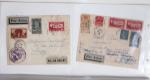 Lot varié de 64 premiers vols et lettres par avion de France et étranger dont carte postale de nouvel an Air France Chili France (dec 1933)