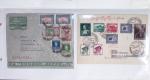 Lot varié de 64 premiers vols et lettres par avion de France et étranger dont carte postale de nouvel an Air France Chili France (dec 1933)