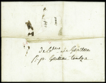Lettre de Toulouse pour Gaillac (1793) avec au verso marque manuscrite "DEBce de Gaillac BP Gaillac Toulza", ind 19. TB