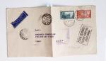 64 plis majorité par avion de divers pays, Italie bien représentée dont Italie n°77 OBL cachet violet