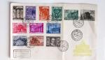 64 plis majorité par avion de divers pays, Italie bien représentée dont Italie n°77 OBL cachet violet