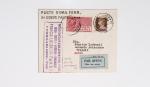 64 plis majorité par avion de divers pays, Italie bien représentée dont Italie n°77 OBL cachet violet