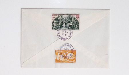 64 plis majorité par avion de divers pays, Italie bien représentée dont Italie n°77 OBL cachet violet