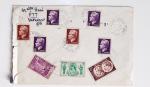 64 plis majorité par avion de divers pays, Italie bien représentée dont Italie n°77 OBL cachet violet
