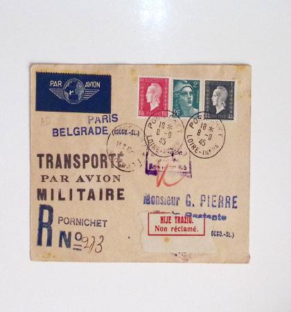 64 plis majorité par avion de divers pays, Italie bien représentée dont Italie n°77 OBL cachet violet