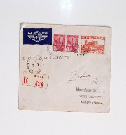 64 plis majorité par avion de divers pays, Italie bien représentée dont Italie n°77 OBL cachet violet