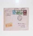 64 plis majorité par avion de divers pays, Italie bien représentée dont Italie n°77 OBL cachet violet