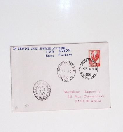 64 plis majorité par avion de divers pays, Italie bien représentée dont Italie n°77 OBL cachet violet