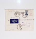 64 plis majorité par avion de divers pays, Italie bien représentée dont Italie n°77 OBL cachet violet