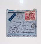 64 plis majorité par avion de divers pays, Italie bien représentée dont Italie n°77 OBL cachet violet