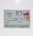64 plis majorité par avion de divers pays, Italie bien représentée dont Italie n°77 OBL cachet violet