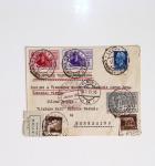 64 plis majorité par avion de divers pays, Italie bien représentée dont Italie n°77 OBL cachet violet