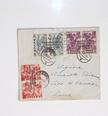 64 plis majorité par avion de divers pays, Italie bien représentée dont Italie n°77 OBL cachet violet