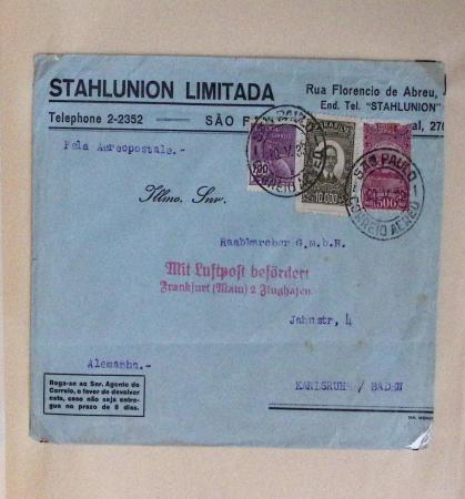 Ligne d'Amérique du Sud - 40 plis majorité Condor Zeppelin, 6.6.1930 tentative Mermoz Brasil-Europa 6.6.1930
