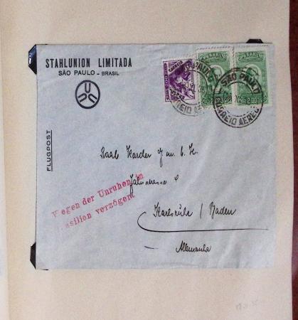 Ligne d'Amérique du Sud - 40 plis majorité Condor Zeppelin, 6.6.1930 tentative Mermoz Brasil-Europa 6.6.1930