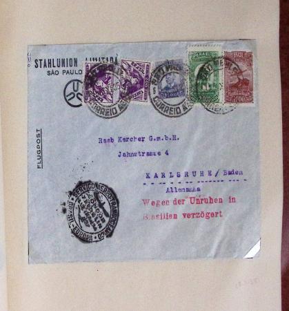 Ligne d'Amérique du Sud - 40 plis majorité Condor Zeppelin, 6.6.1930 tentative Mermoz Brasil-Europa 6.6.1930