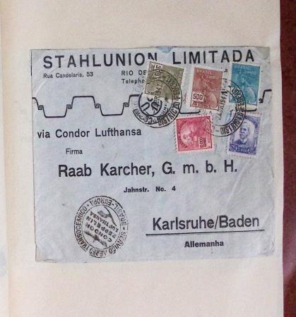 Ligne d'Amérique du Sud - 40 plis majorité Condor Zeppelin, 6.6.1930 tentative Mermoz Brasil-Europa 6.6.1930