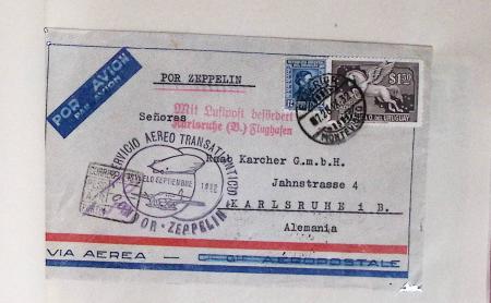 Ligne d'Amérique du Sud - 40 plis majorité Condor Zeppelin, 6.6.1930 tentative Mermoz Brasil-Europa 6.6.1930