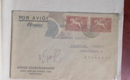 Ligne d'Amérique du Sud - 40 plis majorité Condor Zeppelin, 6.6.1930 tentative Mermoz Brasil-Europa 6.6.1930