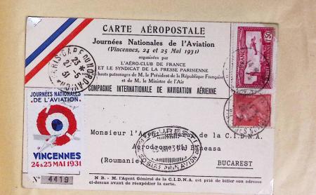 51 premiers vols de France dans un album souple bleu ancien 1935 - 1940 dont 4 Daguins "100ème traversée aérienne de l'Atlantique Sud" (1936)
