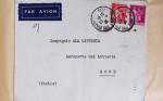 51 premiers vols de France dans un album souple bleu ancien 1935 - 1940 dont 4 Daguins "100ème traversée aérienne de l'Atlantique Sud" (1936)